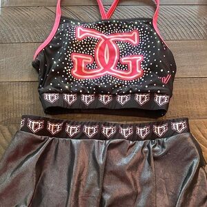 Ice Allstars Golden Girls Varsity Skirt and Top Set Size Medium